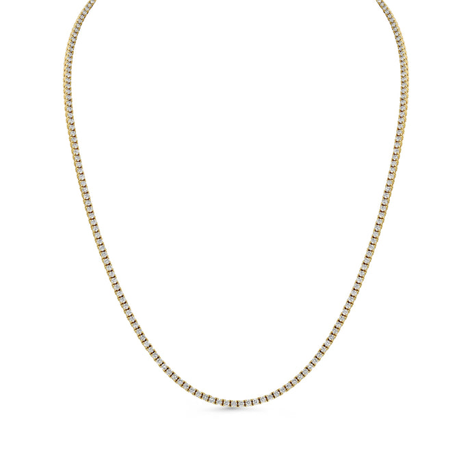 Yellow Gold Diamond Line Necklace (4.3 tcw)