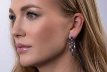 Sapphire and Diamond Chandelier Earrings