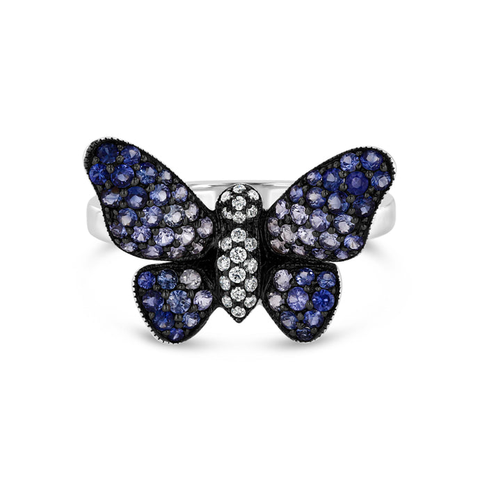 Blue Sapphire Butterfly Ring - Best & Co.