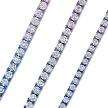 Pink and Blue 18k WG Tennis bracelets