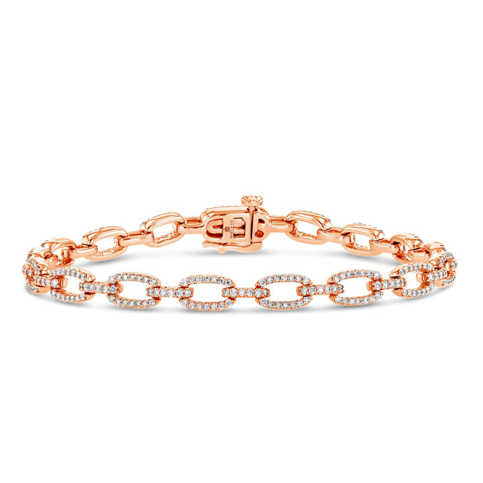 Diamond Pavé Chain Bracelet (Rose Gold) - Best & Co.