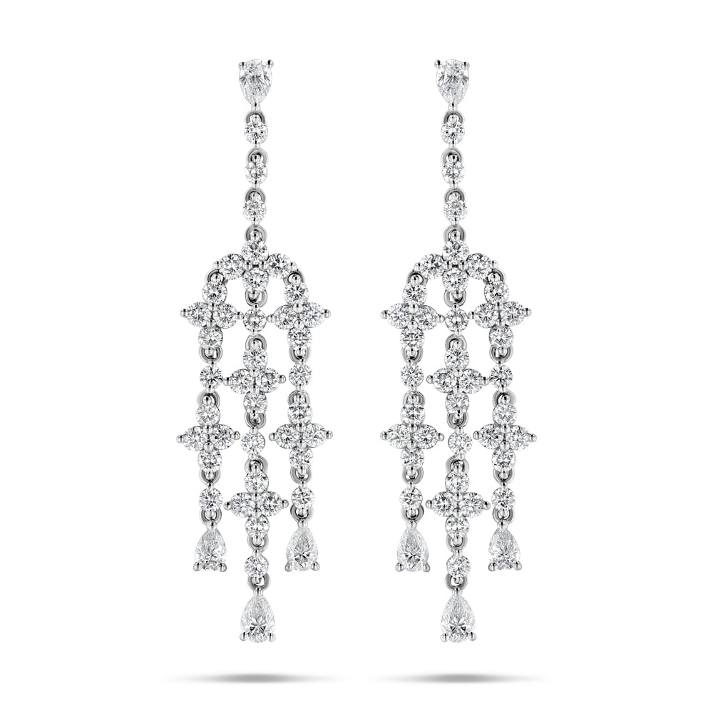 White Diamond Chandelier Earrings - Best & Co.