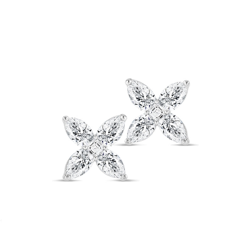 Tiffany & Co. Three Stones Earrings Studs In Solid Platinum With 6 VVS –  Treasure Fine Jewelry