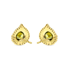 Aspen Leaf Gold & Peridot Earrings