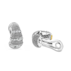 18k WG and Diamond Clip Earrings
