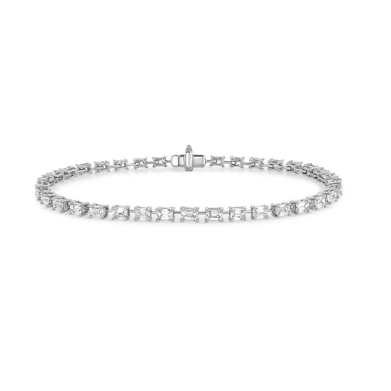 18ct White Gold Sapphire and Diamond Bangle Bracelet - Whittles Jewellers  Preston