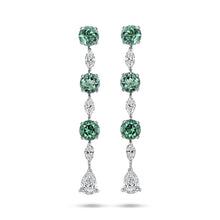 Green Tourmaline & Diamond Drop Earrings - Best & Co.