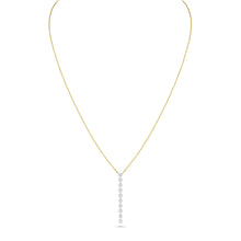 10 Stone RD Diamond Streamer Necklace