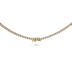 Yellow Gold Diamond Line Necklace (6.15 tcw)
