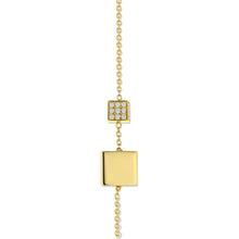 Gold & Diamond Block Necklace