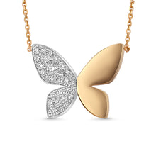 18k RG & Diamond Butterfly Necklace