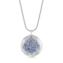 Blue Sapphire Aspen Leaf Medallion Necklace