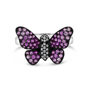 Pink Sapphire Butterfly Ring - Best & Co.