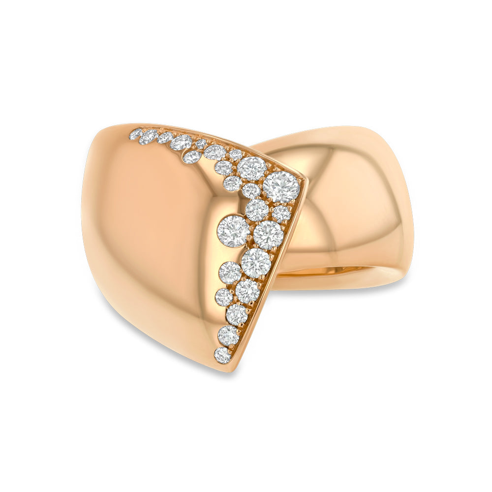 Rose Gold and Diamond Bow Ring
