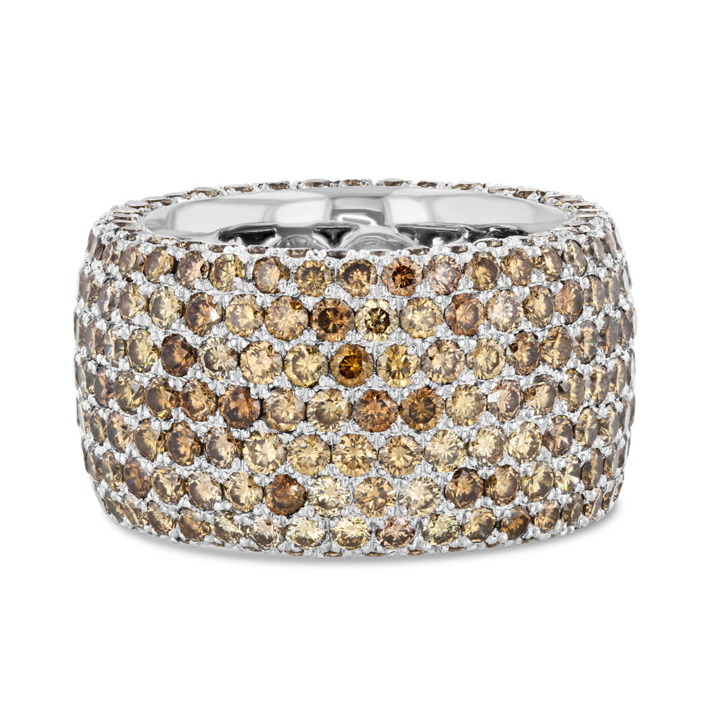 Champagne Diamond Pavé Band in 18k White Gold - Best & Co.