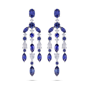 Sapphire and Diamond Chandelier Earrings - Best & Co.